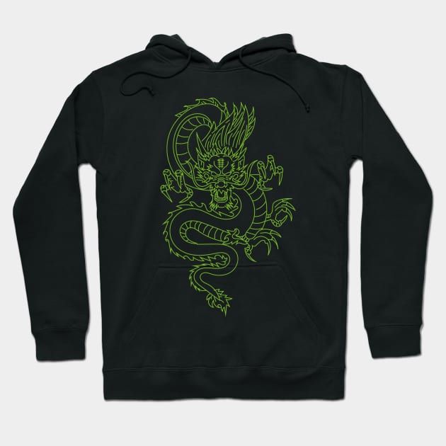 Green dragon t-shirts, pillows, bags, stickers, cases Hoodie by Anastasia Letunova